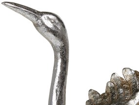Figura decorativa prateado e castanho escuro 60 cm CRANE Beliani