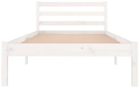 Estrutura de cama 90x200 cm pinho maciço branco