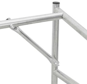 Rack de lenha tampa de chuva 200,5x60,5x110,5cm aço galvanizado