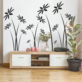 Autocolantes de parede para sala de estar Flores Sisi