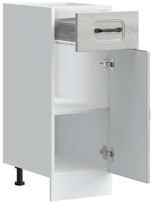 Armário baixo cozinha Kalmar madeira engenharia sonoma cinzento