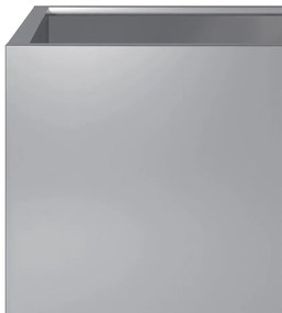 Vaso/floreira de jardim 2 pcs 40x40x40 cm aço galvanizado