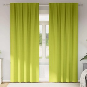 Cortinas com cortinas 2 pcs Verde maçã 225 x 140 cm Poliéster
