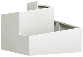 Vaso de Plástico Branco Plástico Médio Inserções Decorativas