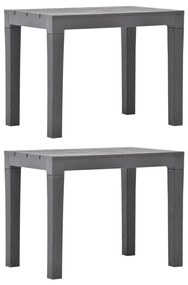 vidaXL Bancos de jardim 2 pcs plástico mocca