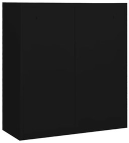 Armário de escritório 90x40x102 cm aço preto