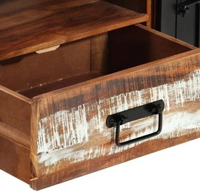 Móvel de TV 120x30x40 cm madeira recuperada maciça