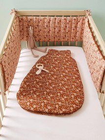 Saco de bebé sem mangas, Bebé Boémio castanho medio estampado