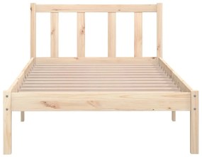 Estrutura de cama 100x200 cm madeira pinho maciço