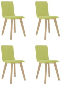 vidaXL Cadeiras de jantar 4 pcs tecido verde