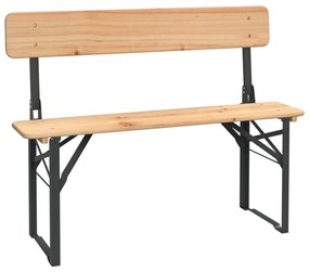 3 pcs conjunto mesas de cerveja dobráveis madeira abeto maciça