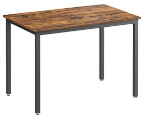 Mesa de jantar para 4 pessoas 70 x 110 x 77 cm Castanho Vintage-preto