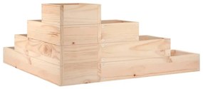 Floreira de jardim com 4 níveis 80,5x79x36 cm pinho maciço