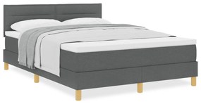 Cama Box com Colchão Cinza Escuro 160x200 cm Tecido