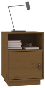 Mesa de cabeceira 40x34x55 cm pinho maciço castanho mel