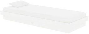 Estrutura cama pequena solteiro 75x190 cm madeira maciça branco