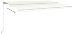 Toldo retrátil manual 500x350 cm cor creme