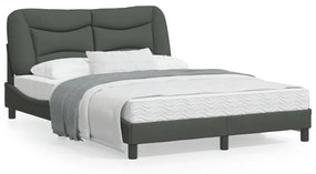 vidaXL Estrutura de cama com LED sem colchão 140x190 cm tecido
