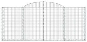 Cestos gabião arqueados 7pcs 300x30x120/140cm ferro galvanizado