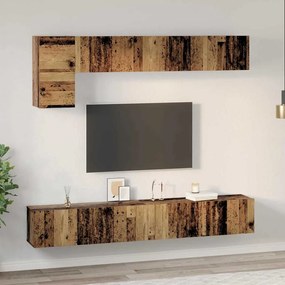 Conjunto de móvel de TV com prateleira Montado na parede Outros com ar