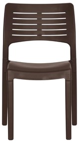 Cadeiras de jardim 2 pcs polipropileno cor moca