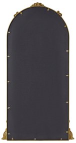 Espelho de parede com forma de janela em metal dourado 66 x 124 cm NOIDAN Beliani