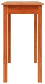 Mesa consola 80x40x75 cm madeira de pinho maciça castanho mel