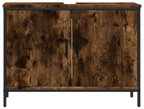 Móvel p/ lavatório 80x30x60cm derivados madeira carvalho fumado