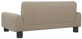 Cama para cães 70x45x30 cm couro artificial cappuccino