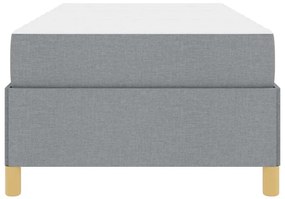 Cama Box Cinza Claro e Branco e Cinza Claro 90 x 190 cm tecido
