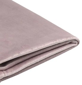 Capa para estrutura de cama em veludo rosa 140 x 200 cm FITOU Beliani