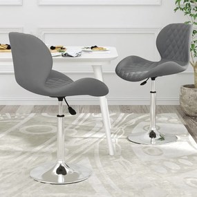 vidaXL Cadeiras de jantar giratórias 2 pcs veludo cinzento-escuro