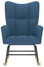 Cadeira de baloiço tecido azul