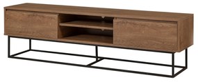 Conjunto de Mobiliário de Sala de Estar Laxus – Nogueira/Preto – Unida