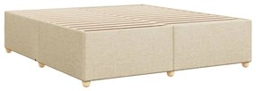 Estrutura de cama sem colchão 180x200 cm tecido cor creme