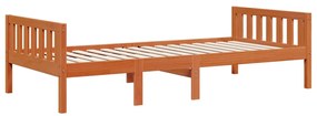 Cama de criança sem colchão 90x200 cm pinho maciço castanho-mel