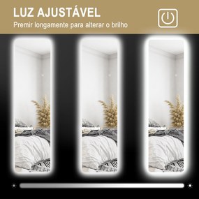 Espelho Pretty - De Pé/Parede com Luz LED - 40x150 cm - Com Iluminação