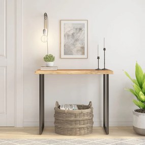 vidaXL Tampo de mesa retangular borda viva 90x40x3,8 cm acácia maciça
