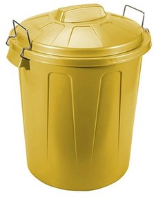 Balde Lixo com Asa Plástico 51l 55X46X44cm Amarelo