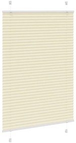 Creme Plissada Cega 85x150 cm Largura Tecido 84,4 cm Poliéster