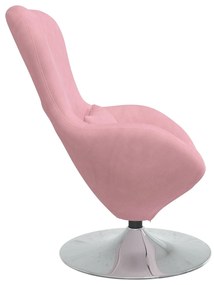 Cadeira de Ovo vidaXL em Veludo Rosa