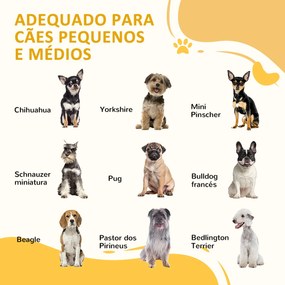 PawHut Parque para Cães de 6 Painéis Gaiola de Metal para Animais de E