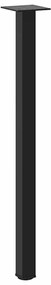 Pés de mesa de console 4 peças, preto, 72-74 cm, aço
