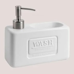 Dispensador De Sabonete Para Cozinha Em Cerâmica Yaddiel Branco - Sklum