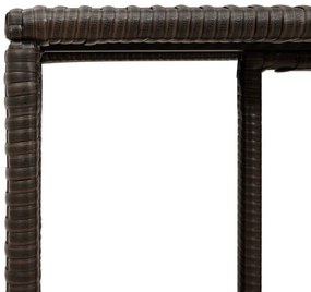 Prateleiras de arrumação 2 pcs vime PE castanho