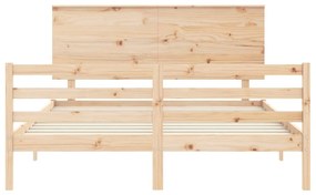 Estrutura de cama King Size com cabeceira madeira maciça