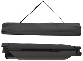 Cama de Sol Dobrável com Bolsa Preta em Tecido Oxford 600D