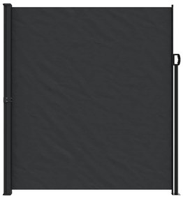 Toldo lateral retrátil 220x600 cm preto