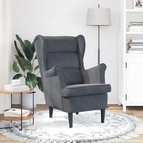 vidaXL Poltrona Cinzento escuro 71 x 92 x 91 cm Veludo