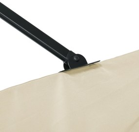 Chapéu de Sol de Jardim 245x245x245 cm Chapéu de Sol Excêntrico com Ro